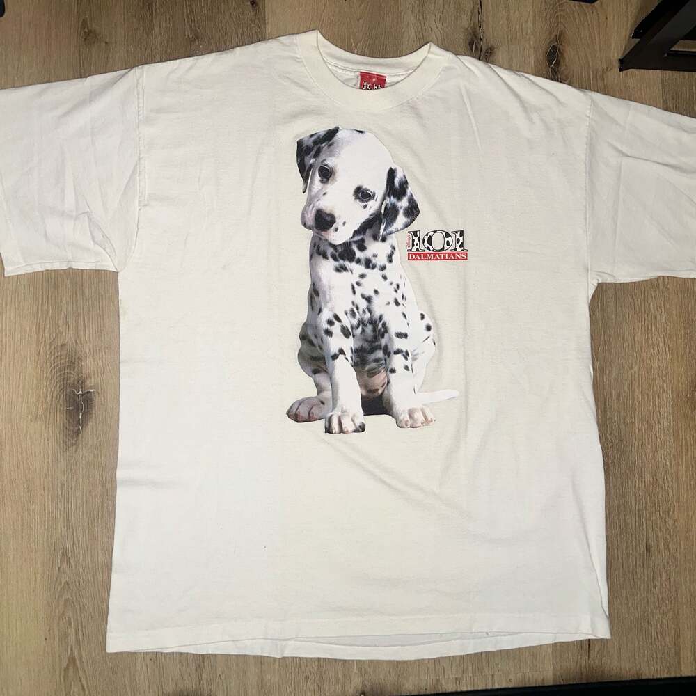 Vintage 90s Disney 101 Dalmatians White Tee